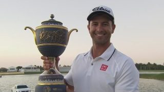 Adam Scott takes part in the Japan Open Golf Championship