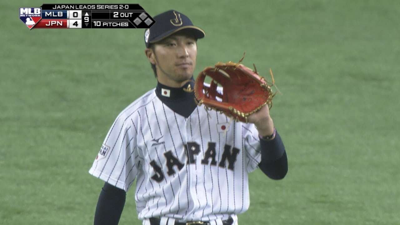 JPN@MLB: Fujinami strikes out five for Samurai Japan 